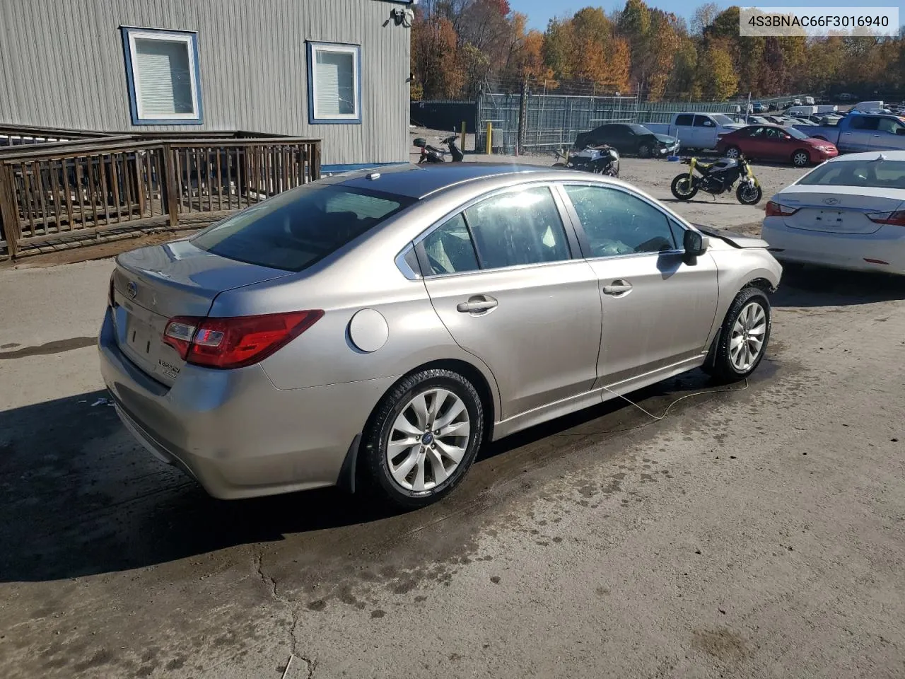 2015 Subaru Legacy 2.5I Premium VIN: 4S3BNAC66F3016940 Lot: 76702974