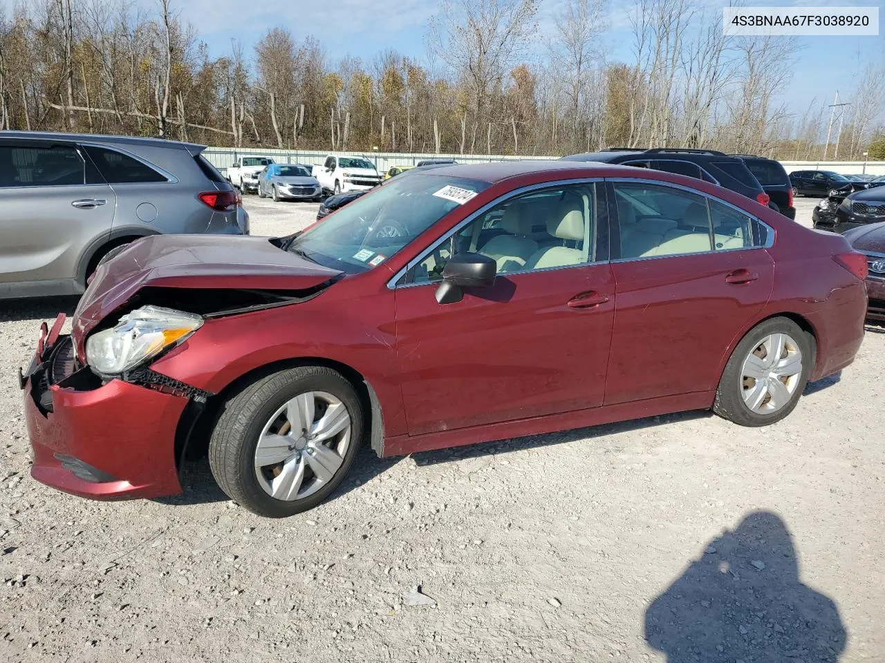 2015 Subaru Legacy 2.5I VIN: 4S3BNAA67F3038920 Lot: 76955704