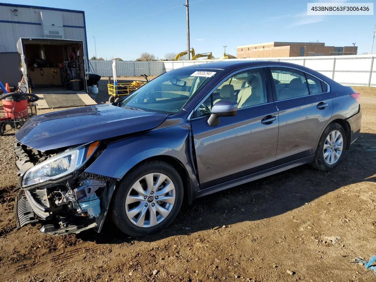 2015 Subaru Legacy 2.5I Premium VIN: 4S3BNBC63F3006436 Lot: 79835294