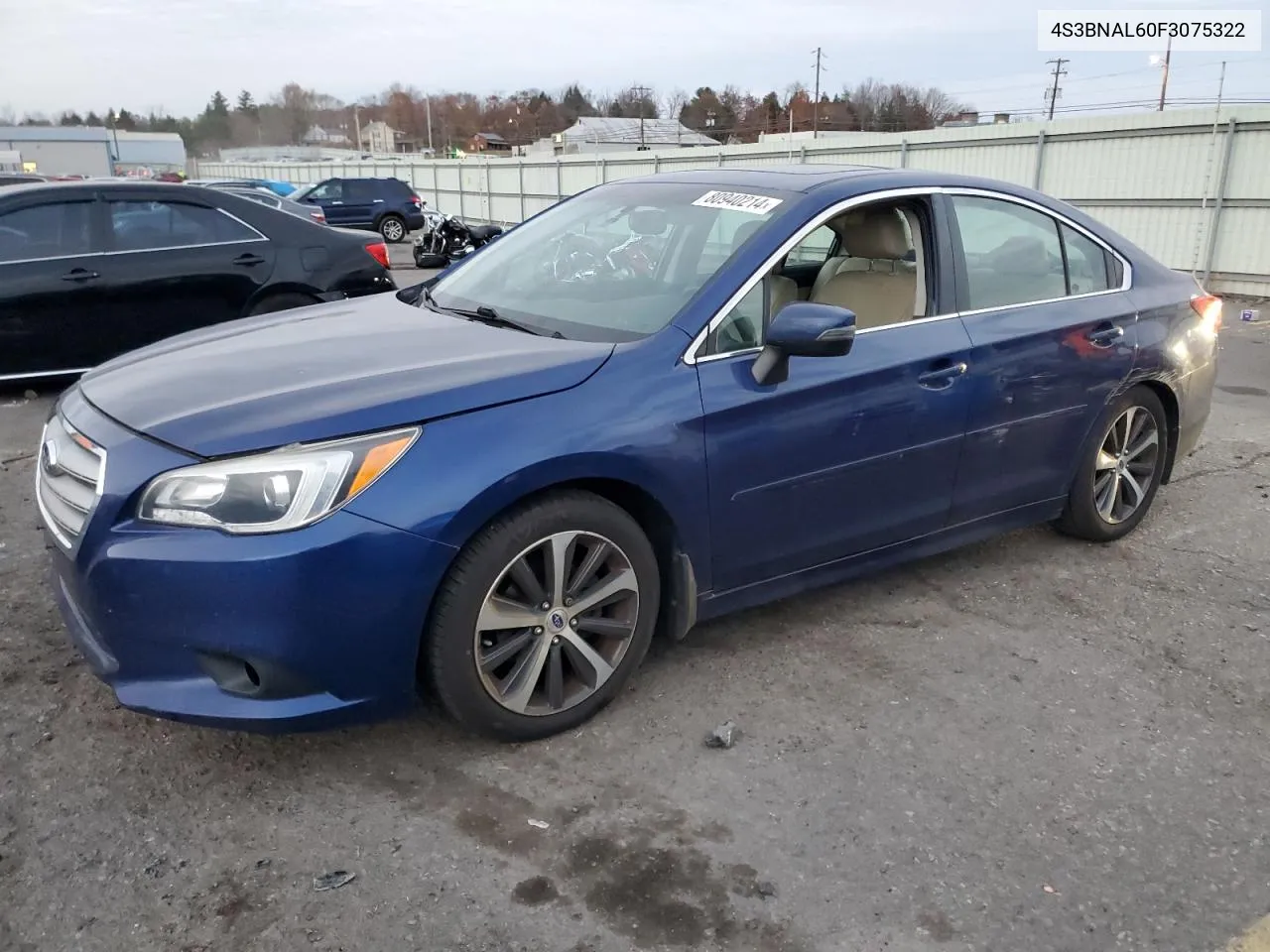 2015 Subaru Legacy 2.5I Limited VIN: 4S3BNAL60F3075322 Lot: 80940214