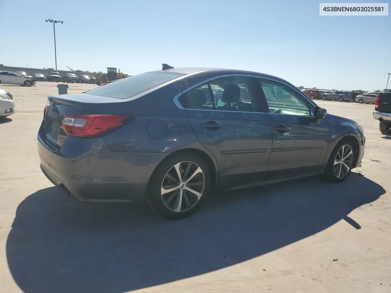 2016 Subaru Legacy 3.6R Limited VIN: 4S3BNEN68G3025581 Lot: 58038024