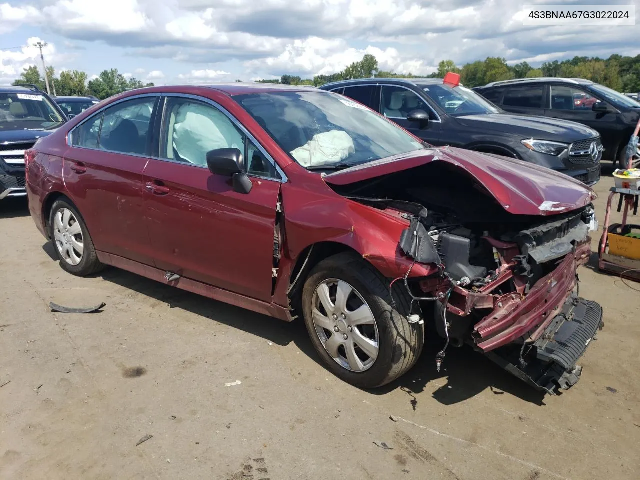 2016 Subaru Legacy 2.5I VIN: 4S3BNAA67G3022024 Lot: 66482454