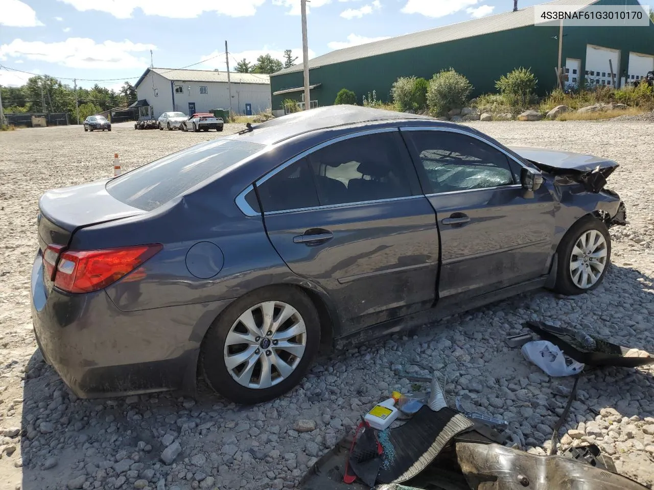 2016 Subaru Legacy 2.5I Premium VIN: 4S3BNAF61G3010170 Lot: 69311914