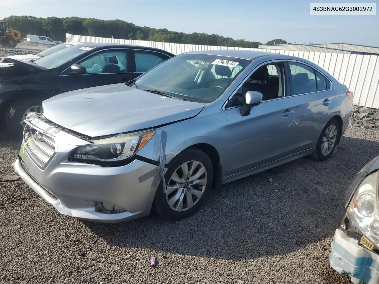 2016 Subaru Legacy 2.5I Premium VIN: 4S3BNAC62G3002972 Lot: 70409644