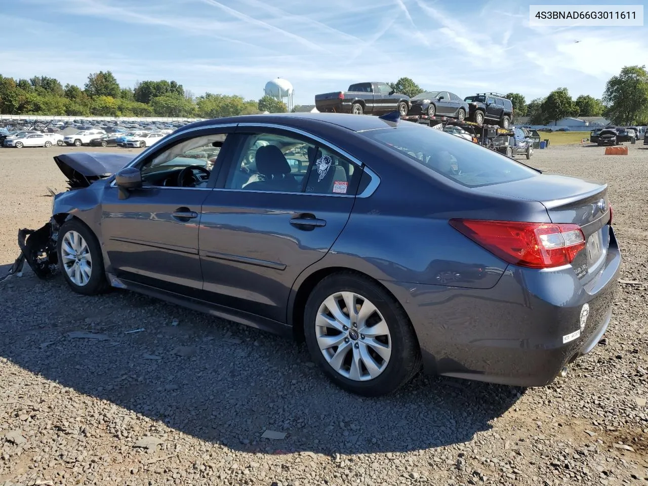 2016 Subaru Legacy 2.5I Premium VIN: 4S3BNAD66G3011611 Lot: 70725574