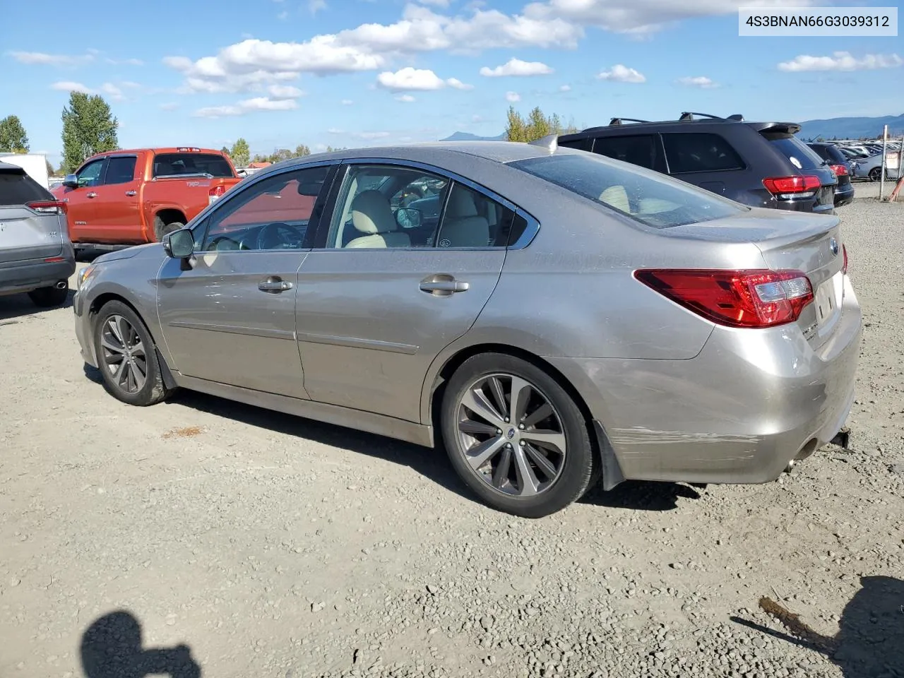 2016 Subaru Legacy 2.5I Limited VIN: 4S3BNAN66G3039312 Lot: 74565334