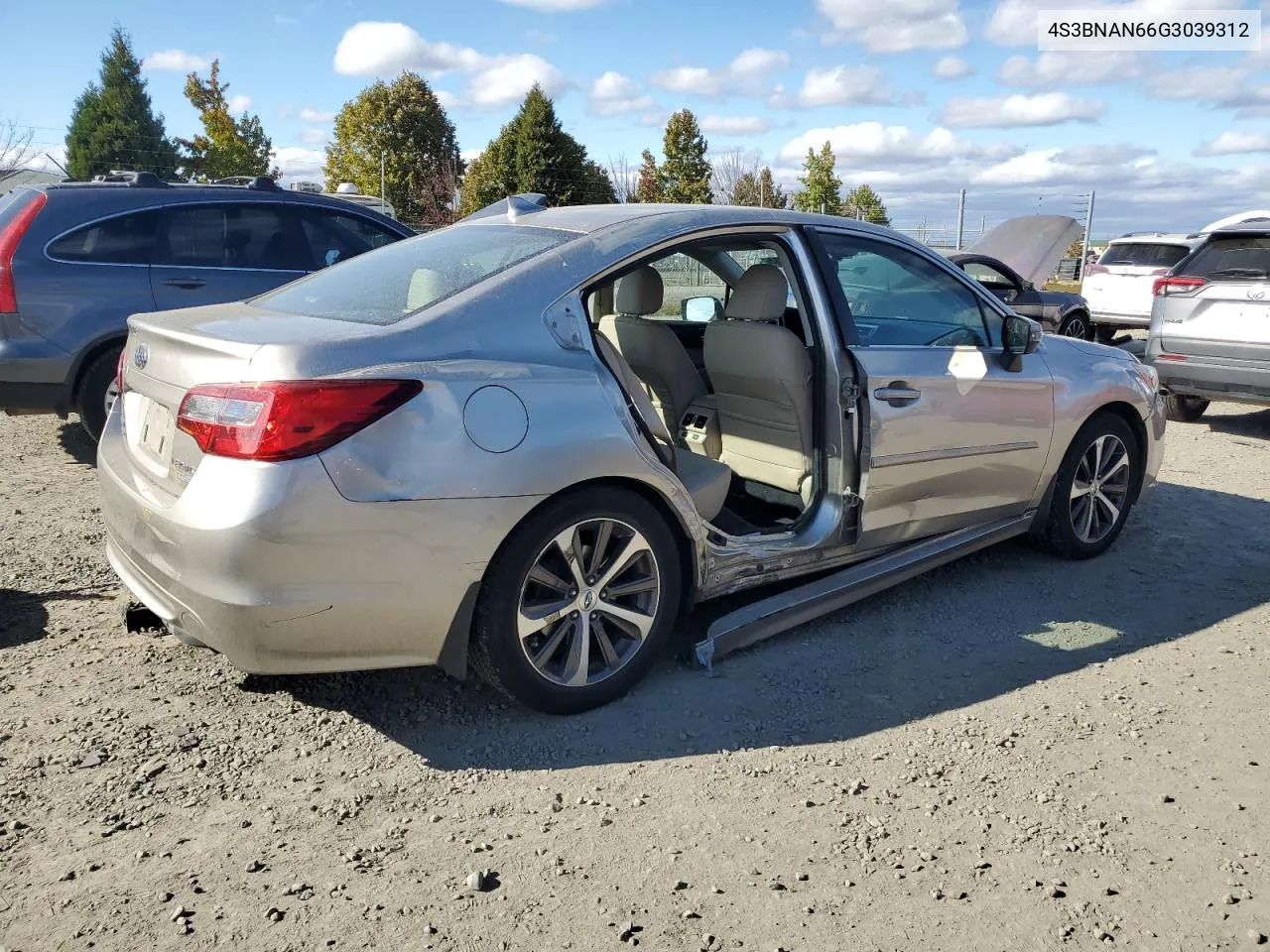 2016 Subaru Legacy 2.5I Limited VIN: 4S3BNAN66G3039312 Lot: 74565334