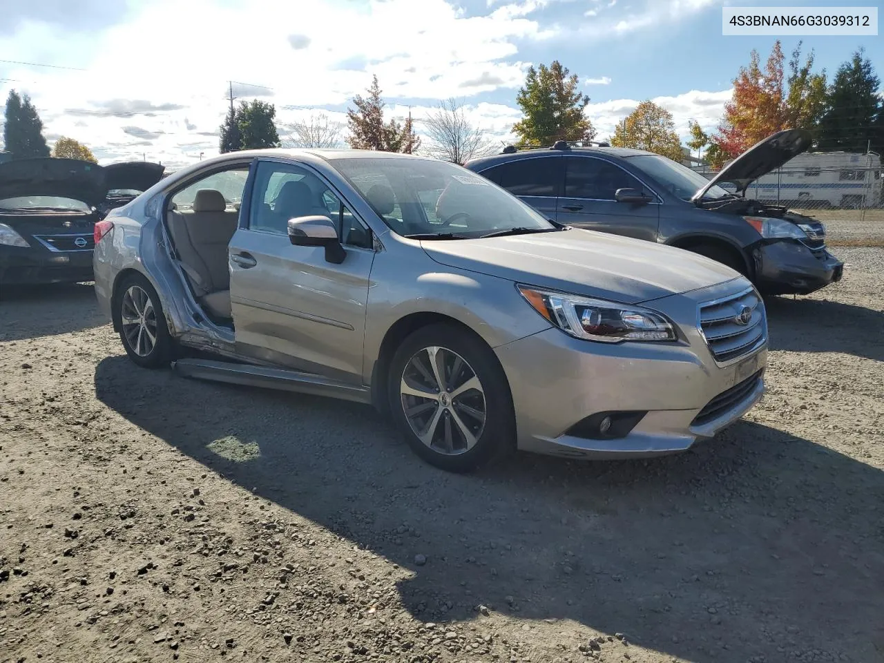 2016 Subaru Legacy 2.5I Limited VIN: 4S3BNAN66G3039312 Lot: 74565334