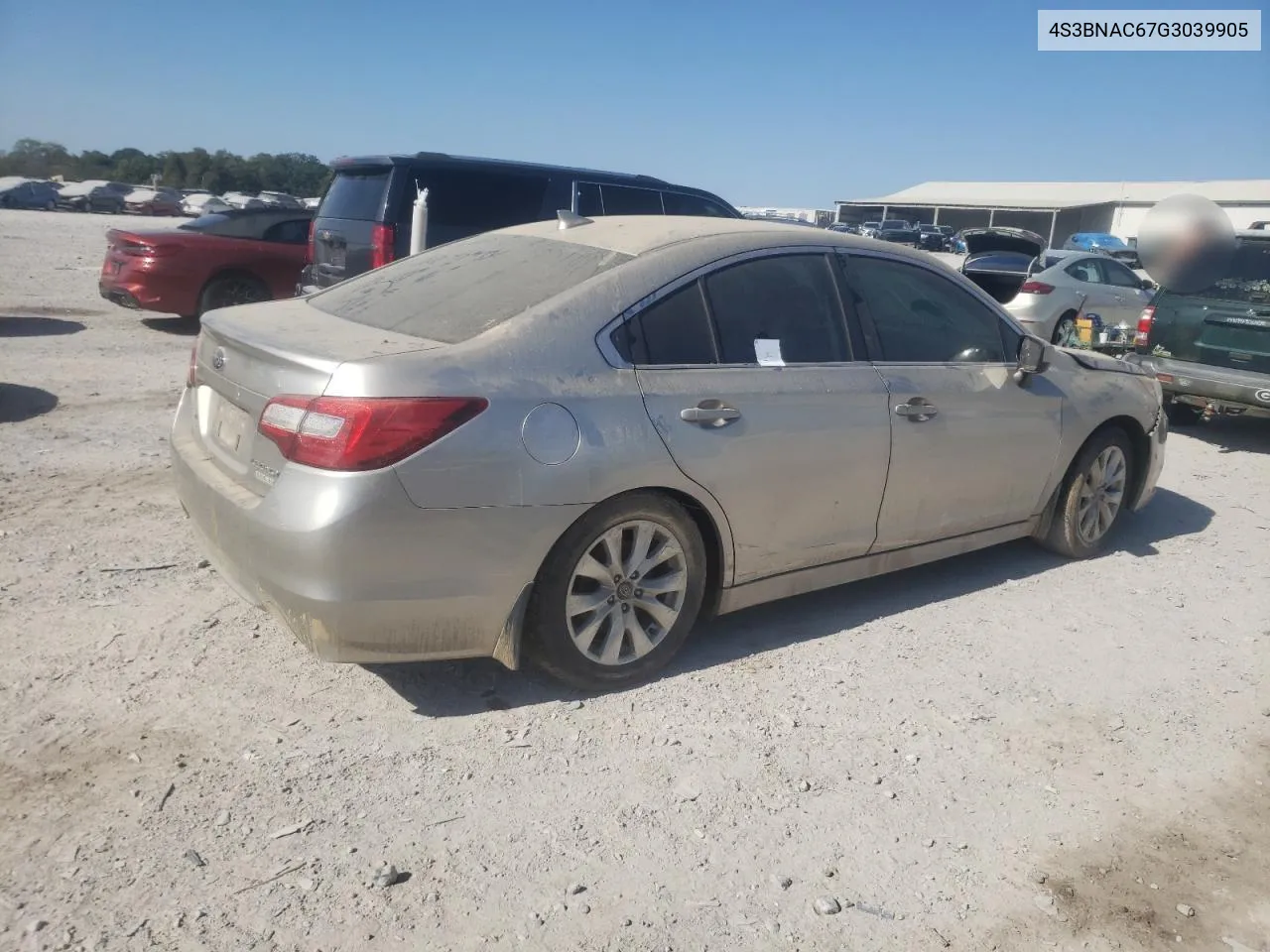 2016 Subaru Legacy 2.5I Premium VIN: 4S3BNAC67G3039905 Lot: 74607284