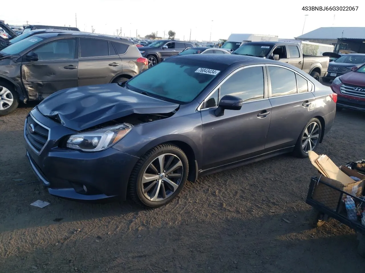 2016 Subaru Legacy 2.5I Limited VIN: 4S3BNBJ66G3022067 Lot: 76843434