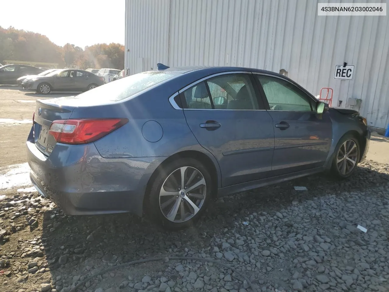 2016 Subaru Legacy 2.5I Limited VIN: 4S3BNAN62G3002046 Lot: 77366564