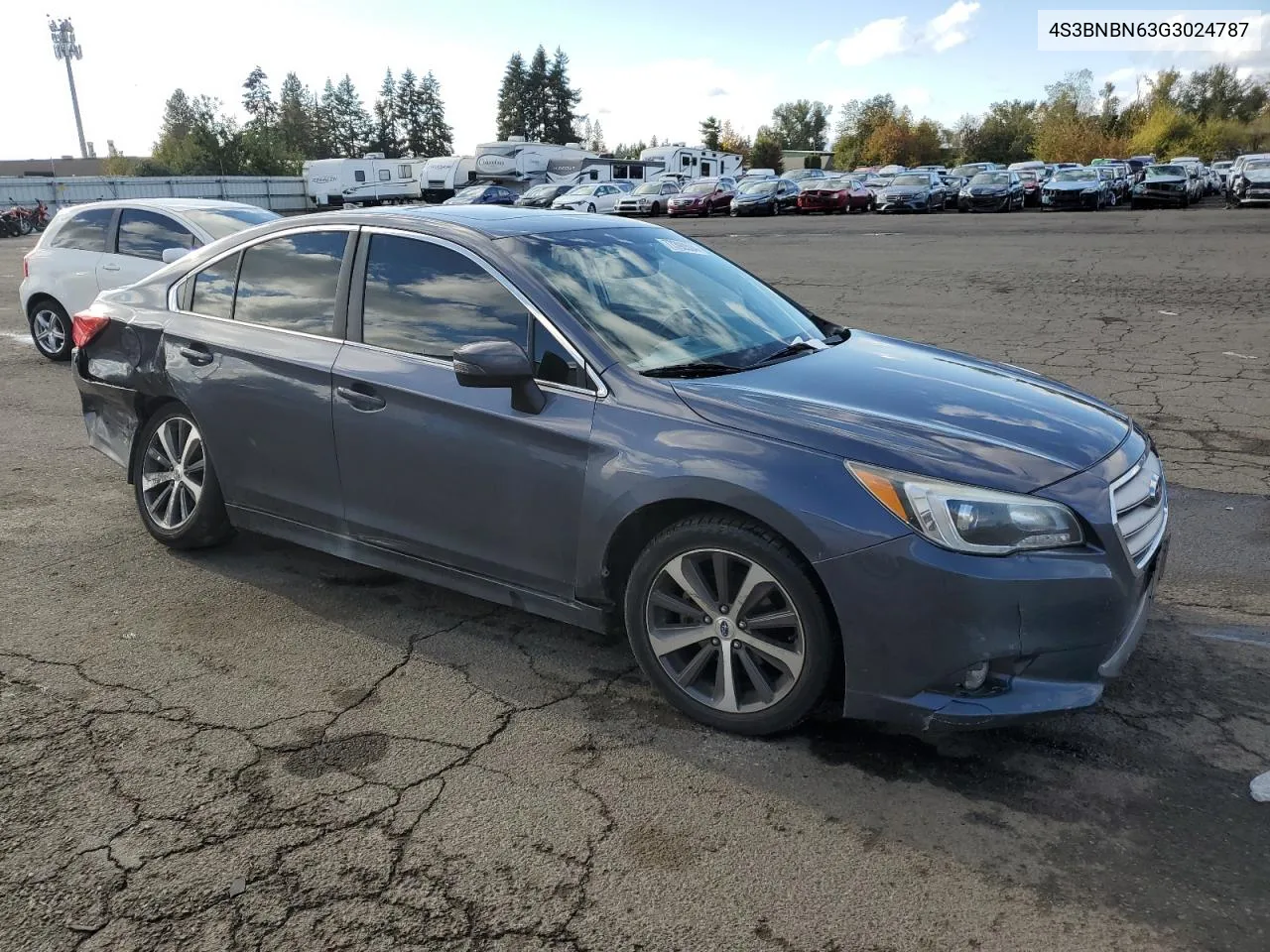 2016 Subaru Legacy 2.5I Limited VIN: 4S3BNBN63G3024787 Lot: 77390504