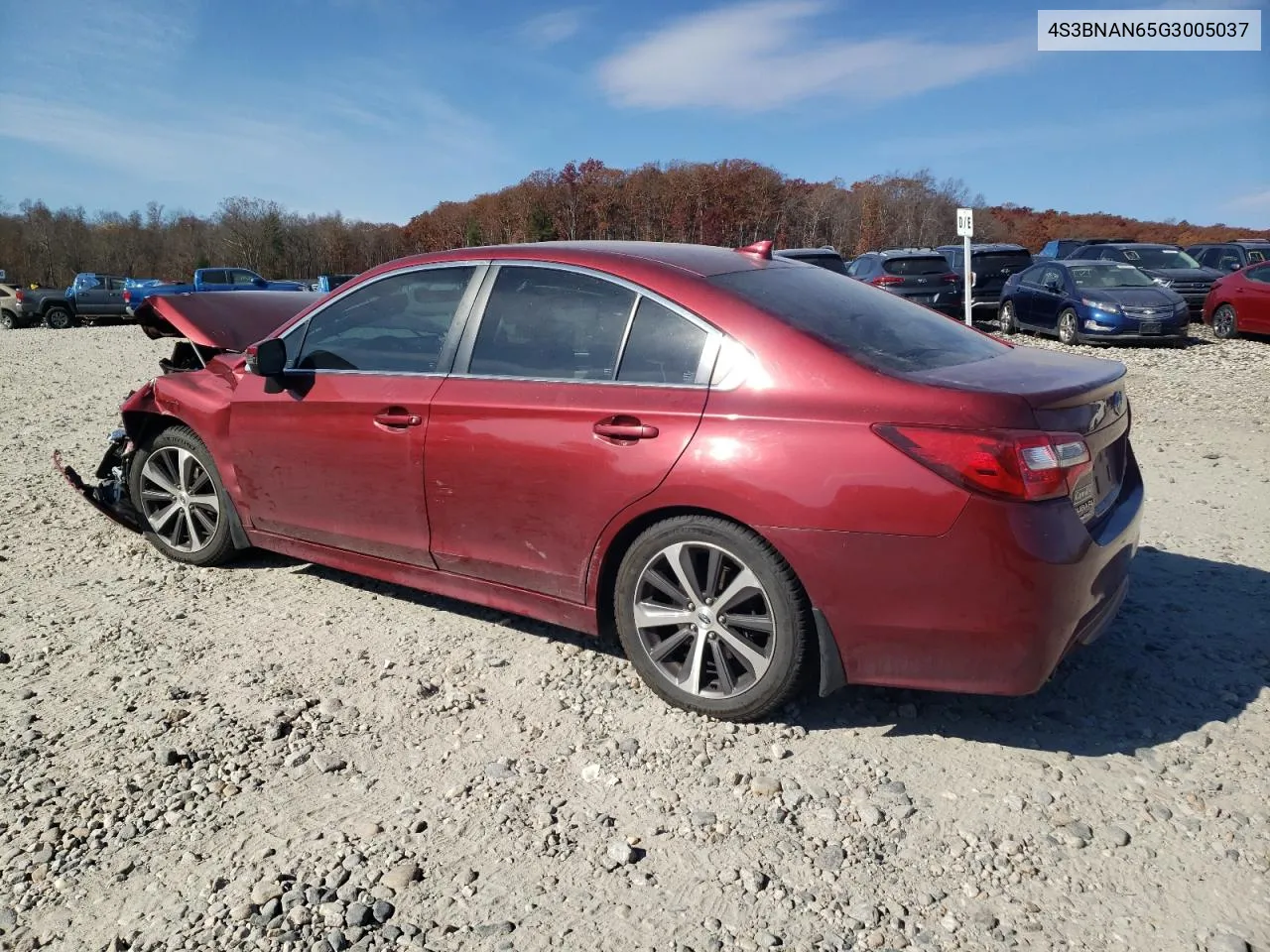 2016 Subaru Legacy 2.5I Limited VIN: 4S3BNAN65G3005037 Lot: 77658074