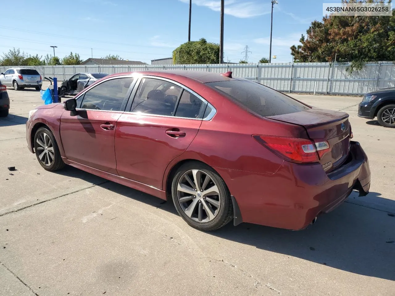 2016 Subaru Legacy 2.5I Limited VIN: 4S3BNAN65G3026258 Lot: 78172424