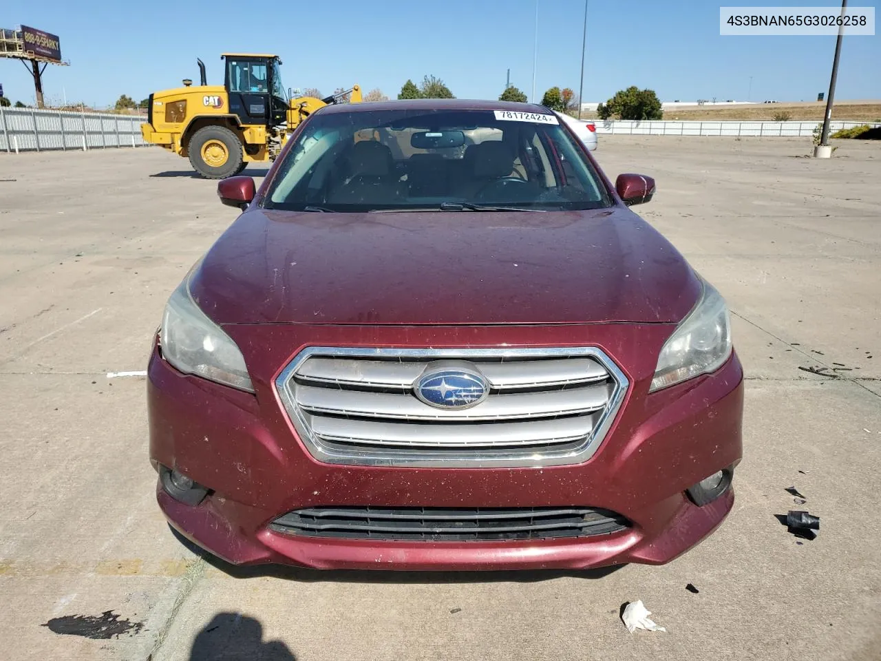 2016 Subaru Legacy 2.5I Limited VIN: 4S3BNAN65G3026258 Lot: 78172424