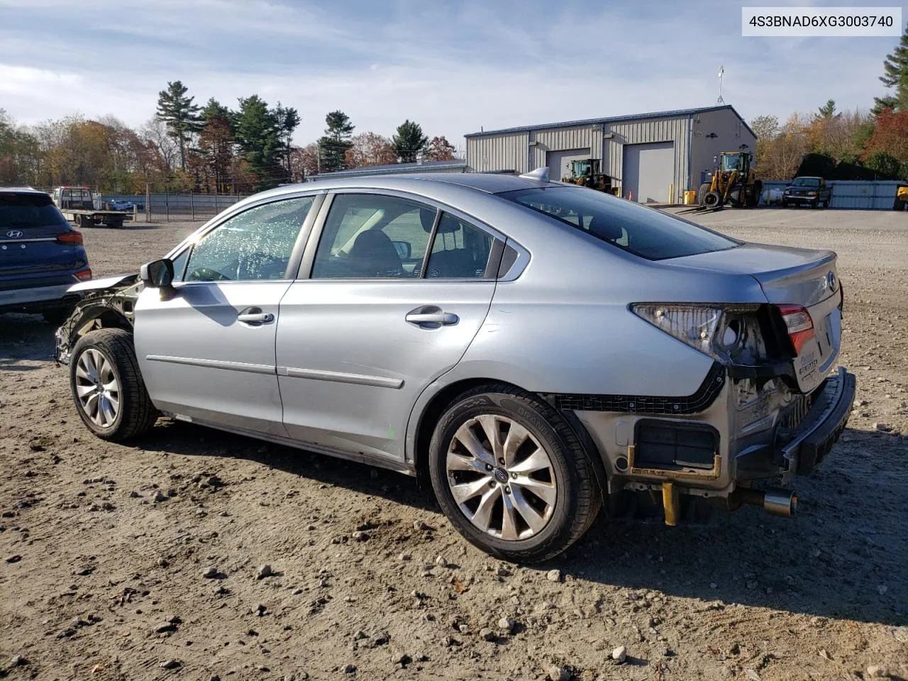 2016 Subaru Legacy 2.5I Premium VIN: 4S3BNAD6XG3003740 Lot: 78250224