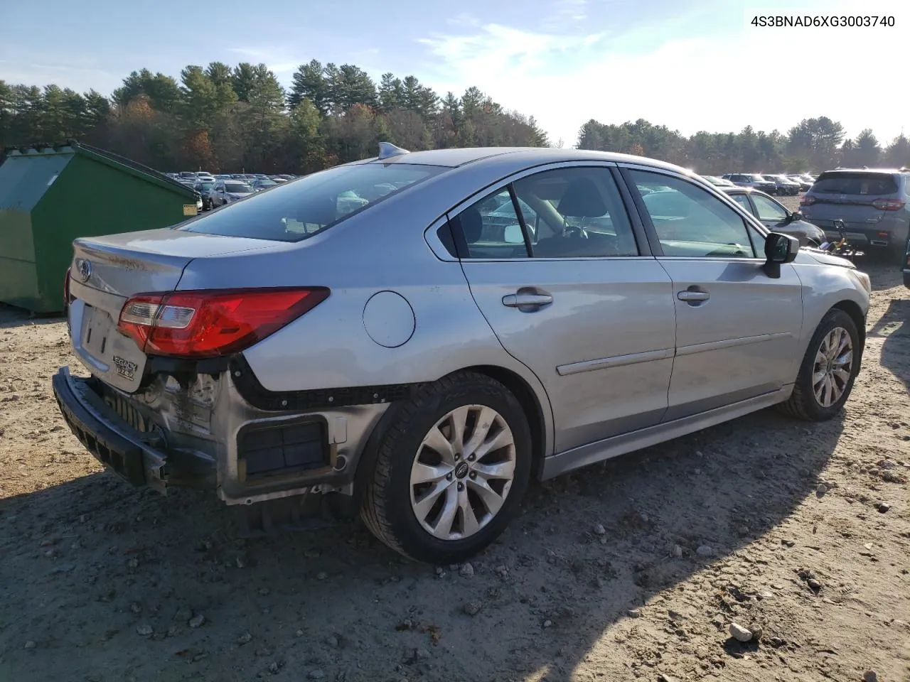 2016 Subaru Legacy 2.5I Premium VIN: 4S3BNAD6XG3003740 Lot: 78250224