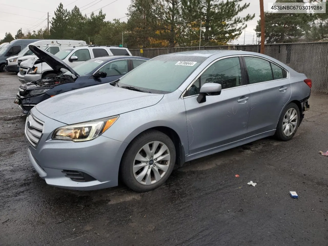 2016 Subaru Legacy VIN: 4S3BNBC67G3019286 Lot: 78706644