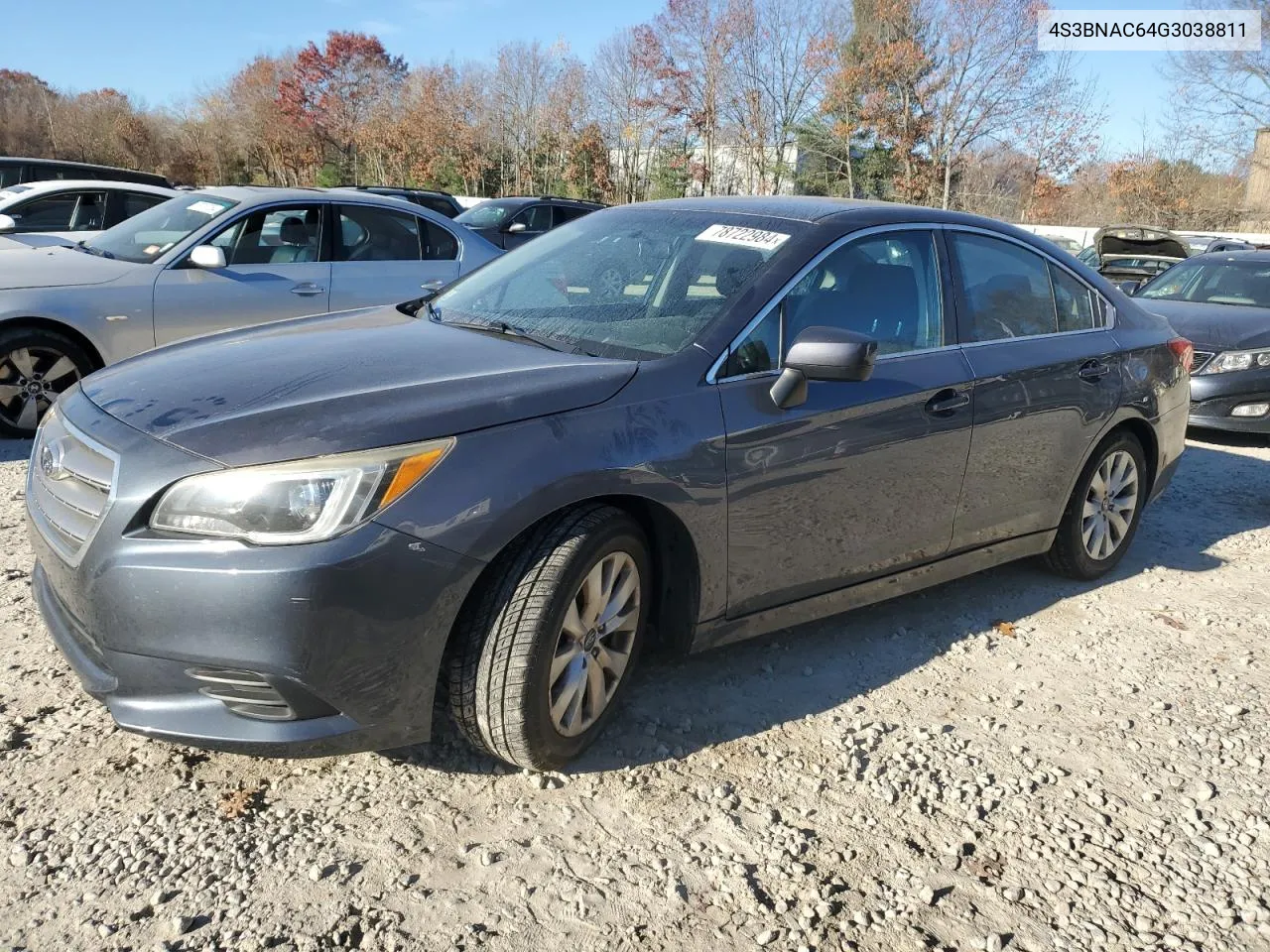 2016 Subaru Legacy 2.5I Premium VIN: 4S3BNAC64G3038811 Lot: 78722984