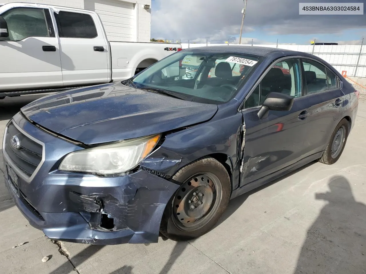 2016 Subaru Legacy 2.5I VIN: 4S3BNBA63G3024584 Lot: 78750254