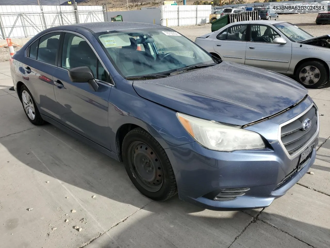 2016 Subaru Legacy 2.5I VIN: 4S3BNBA63G3024584 Lot: 78750254