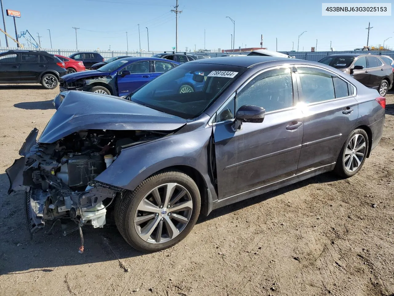 2016 Subaru Legacy 2.5I Limited VIN: 4S3BNBJ63G3025153 Lot: 78918344