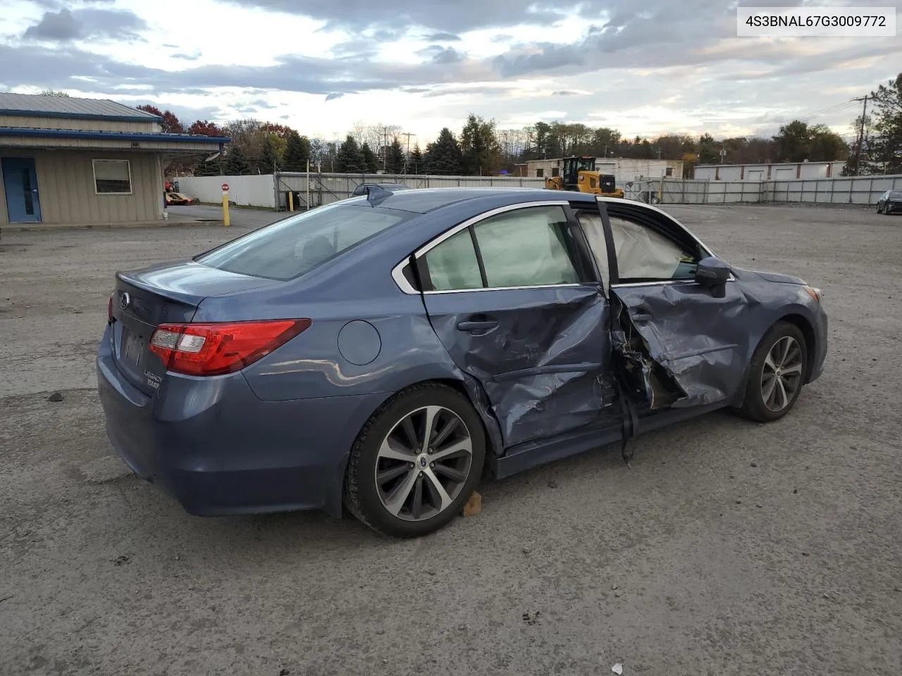 2016 Subaru Legacy 2.5I Limited VIN: 4S3BNAL67G3009772 Lot: 79696394