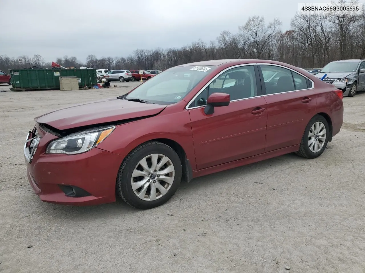 2016 Subaru Legacy 2.5I Premium VIN: 4S3BNAC66G3005695 Lot: 81166634