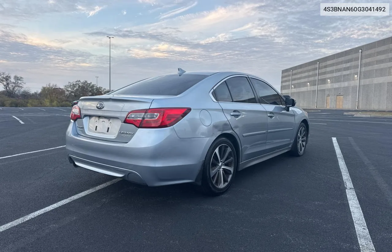 2016 Subaru Legacy 2.5I Limited VIN: 4S3BNAN60G3041492 Lot: 81828494