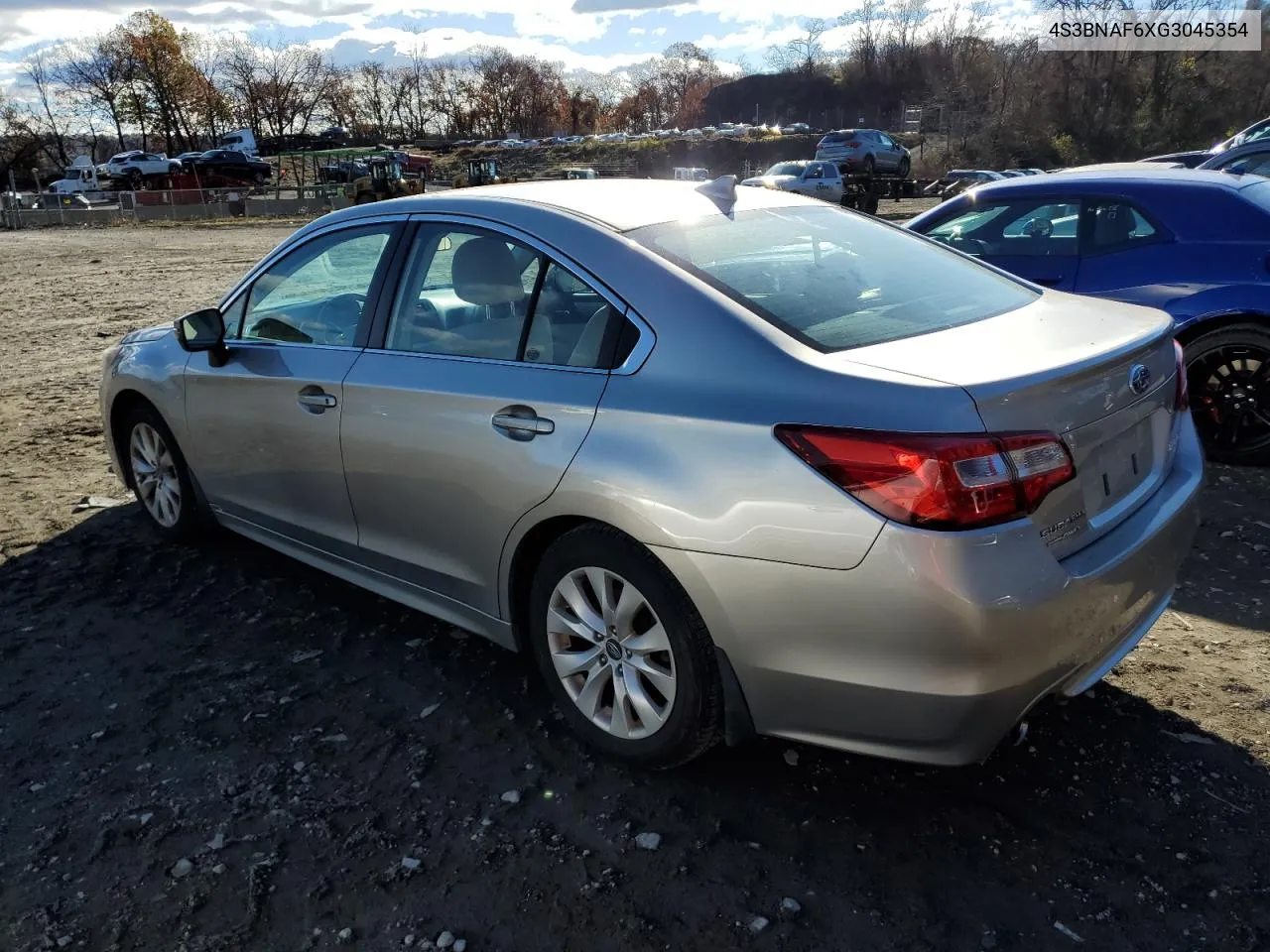 2016 Subaru Legacy 2.5I Premium VIN: 4S3BNAF6XG3045354 Lot: 81886024