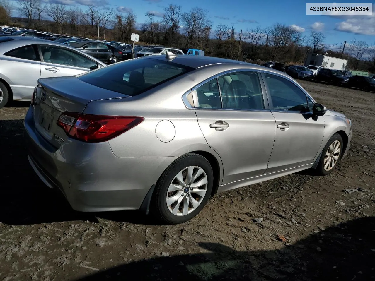 2016 Subaru Legacy 2.5I Premium VIN: 4S3BNAF6XG3045354 Lot: 81886024