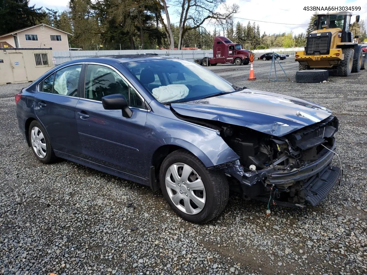 2017 Subaru Legacy 2.5I VIN: 4S3BNAA66H3034599 Lot: 52934944