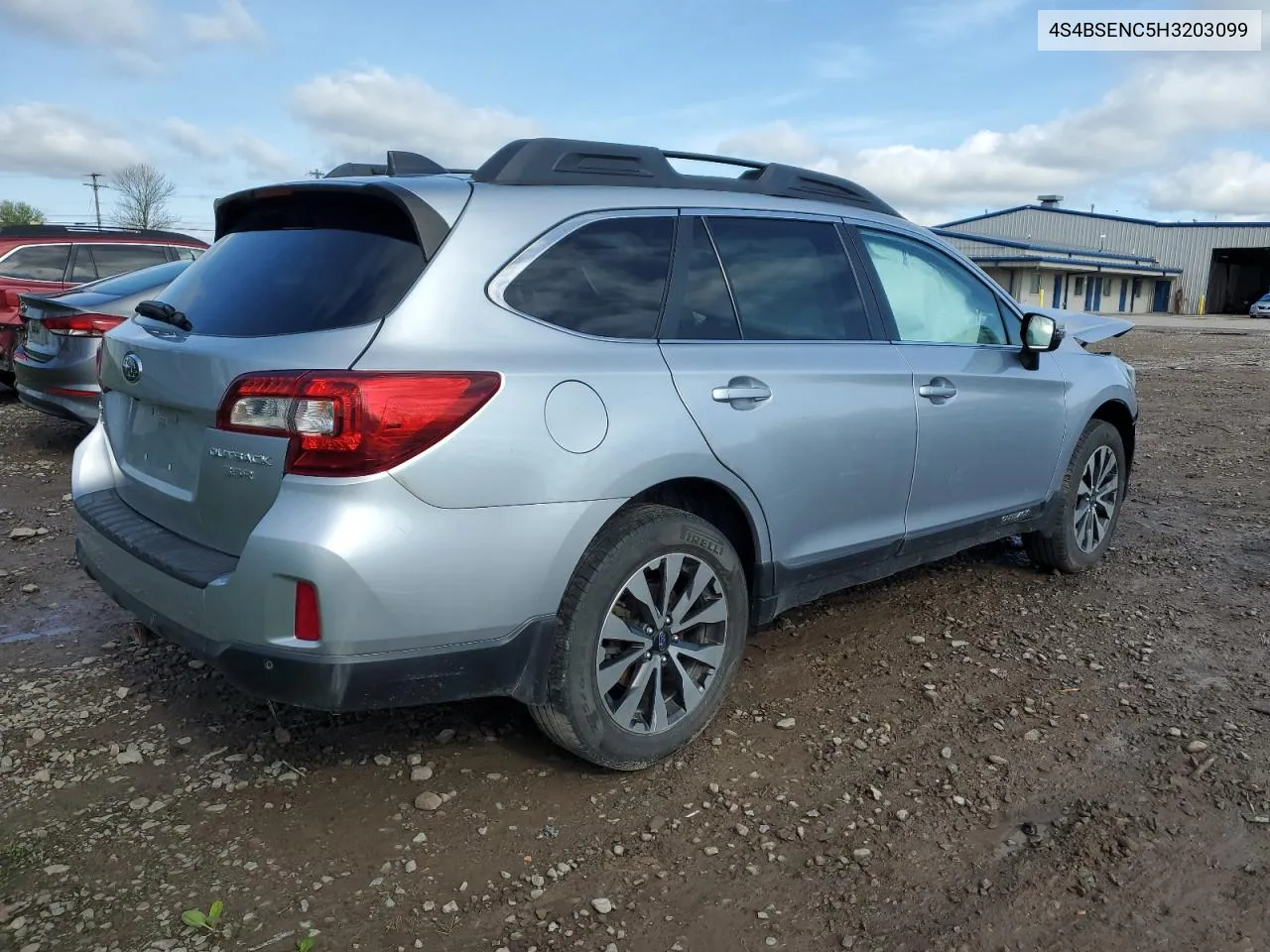 2017 Subaru Outback 3.6R Limited VIN: 4S4BSENC5H3203099 Lot: 53571894