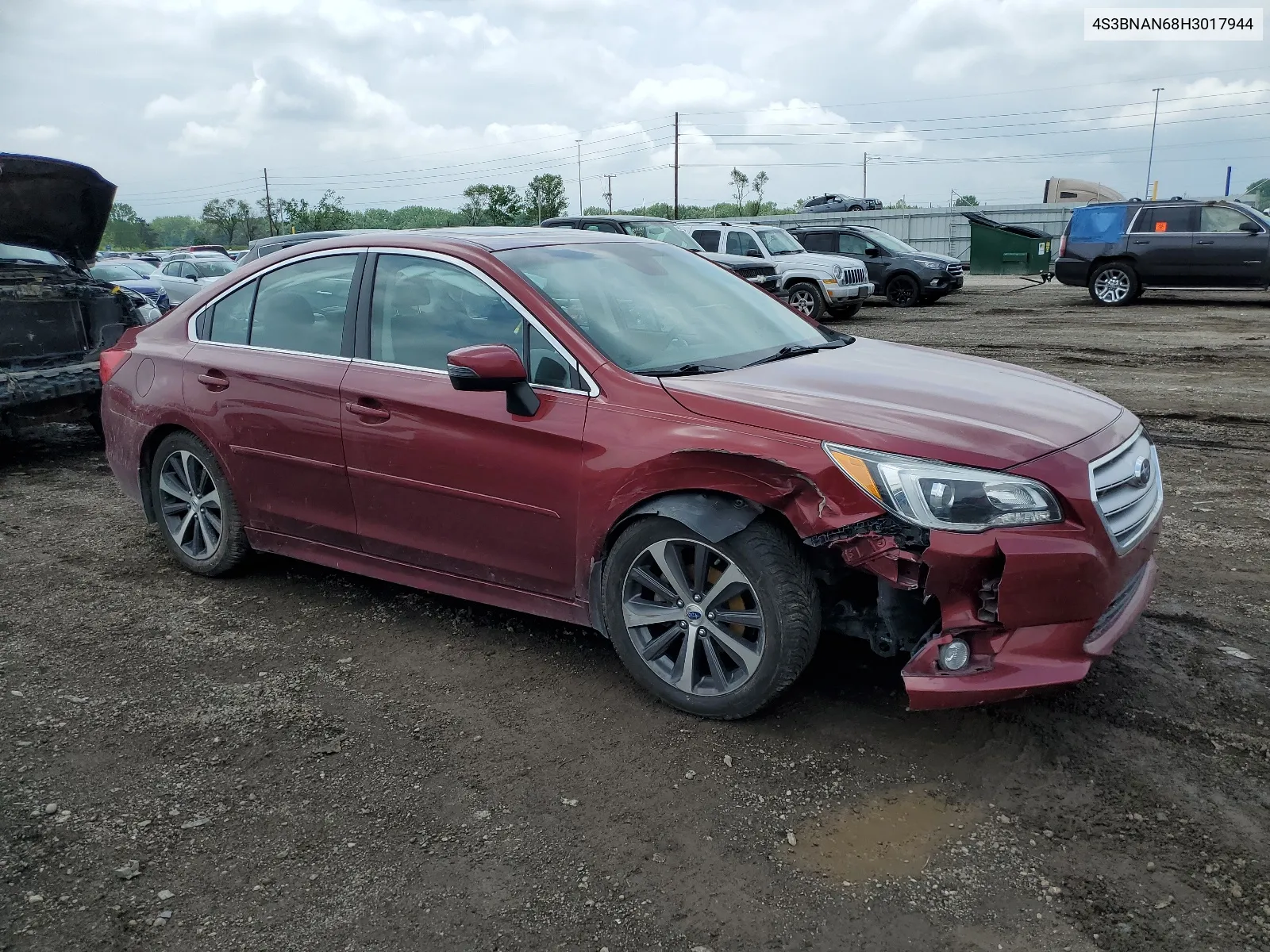 4S3BNAN68H3017944 2017 Subaru Legacy 2.5I Limited