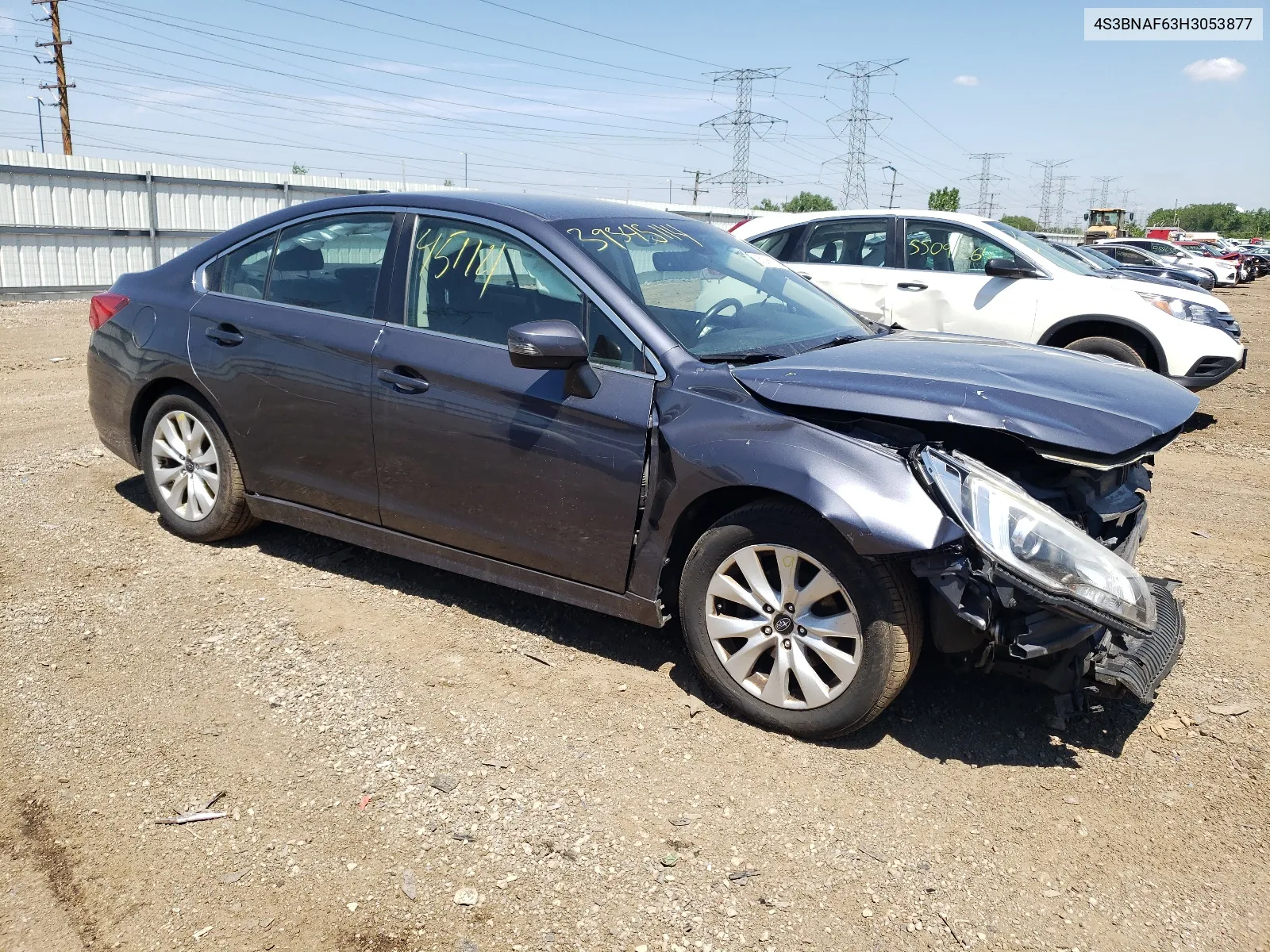 2017 Subaru Legacy 2.5I Premium VIN: 4S3BNAF63H3053877 Lot: 58020124