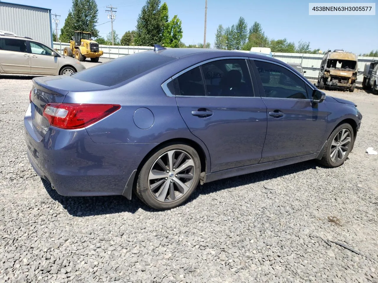 2017 Subaru Legacy 3.6R Limited VIN: 4S3BNEN63H3005577 Lot: 61531134