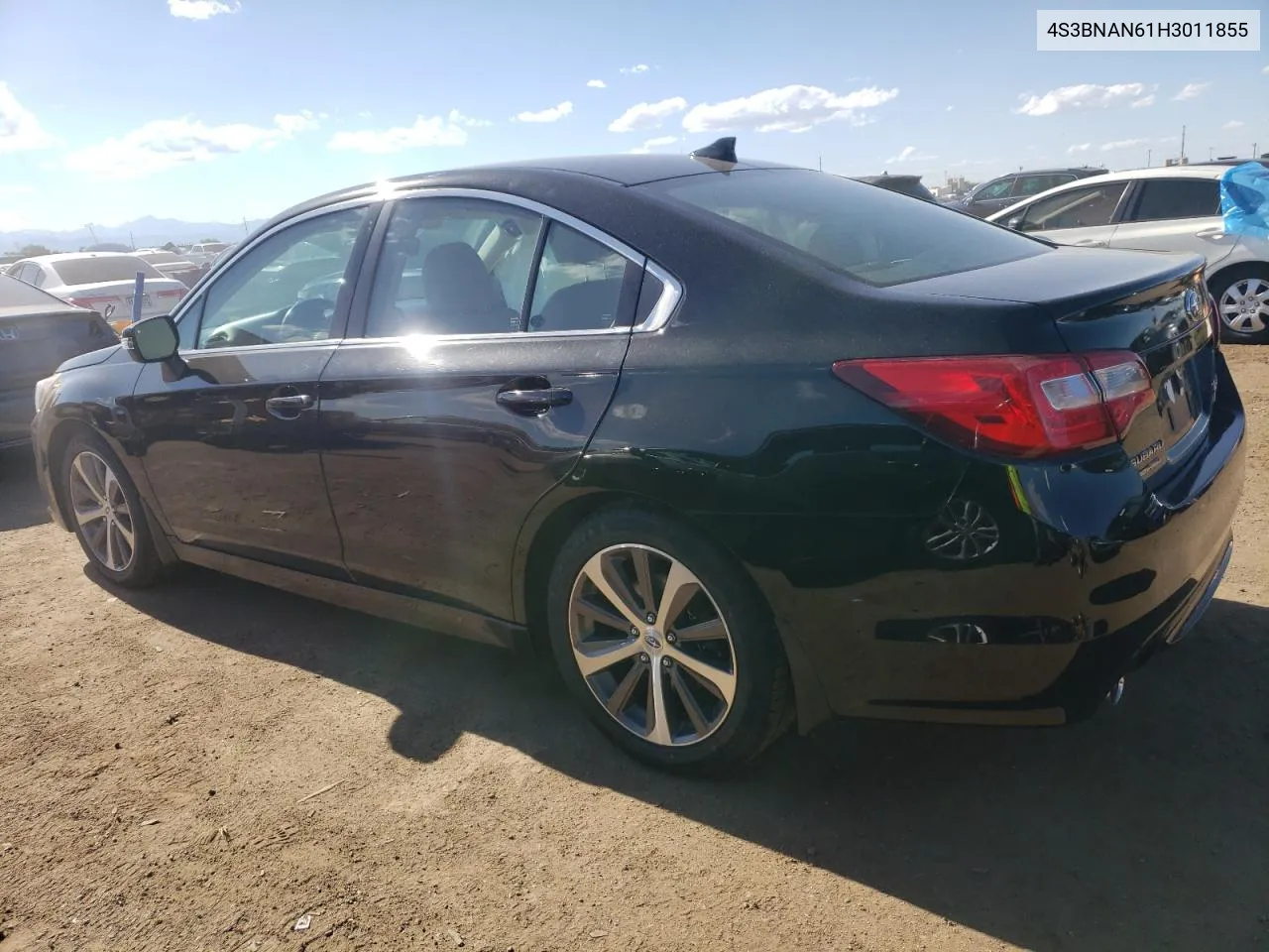 2017 Subaru Legacy 2.5I Limited VIN: 4S3BNAN61H3011855 Lot: 61878484