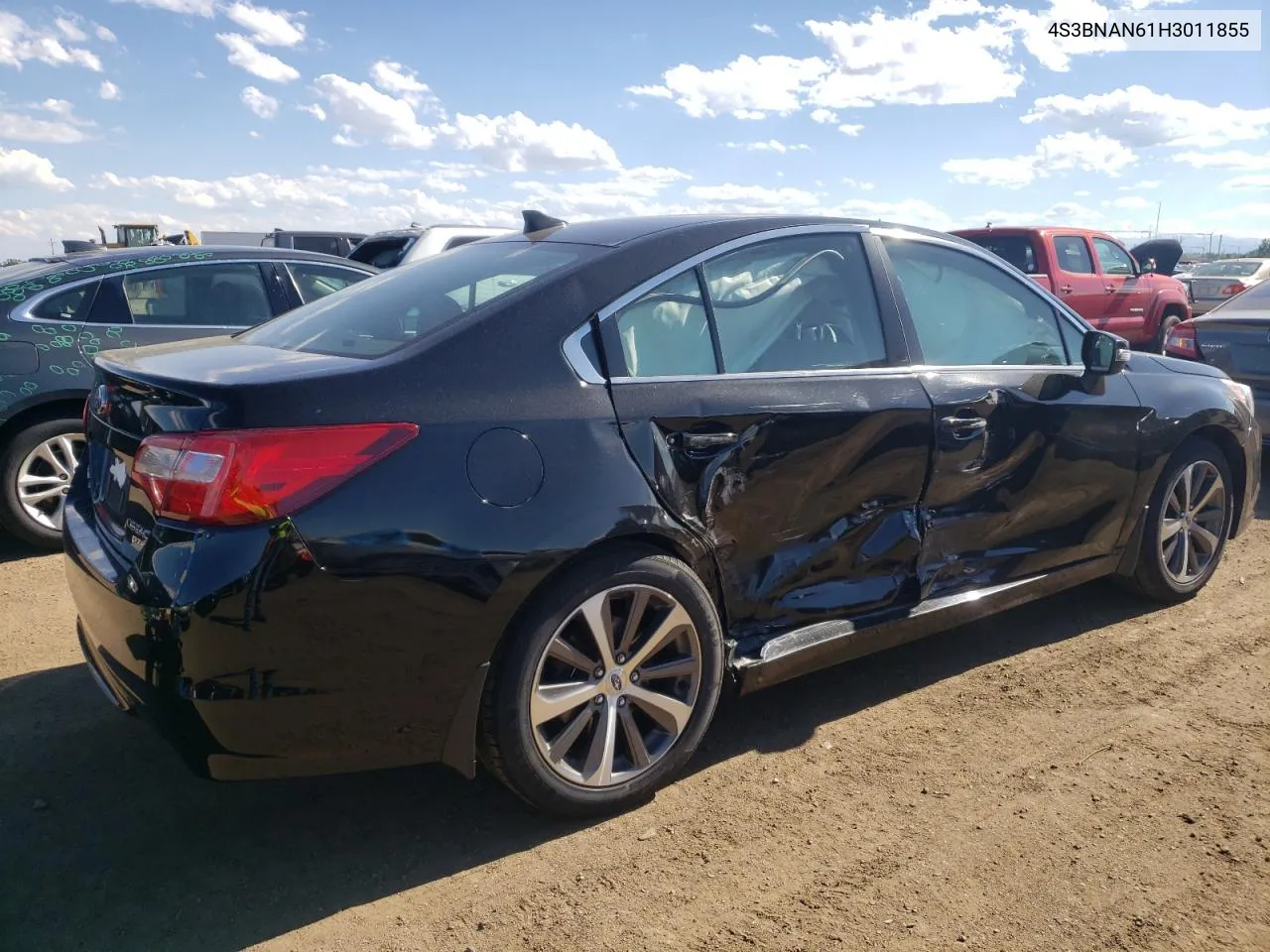 2017 Subaru Legacy 2.5I Limited VIN: 4S3BNAN61H3011855 Lot: 61878484