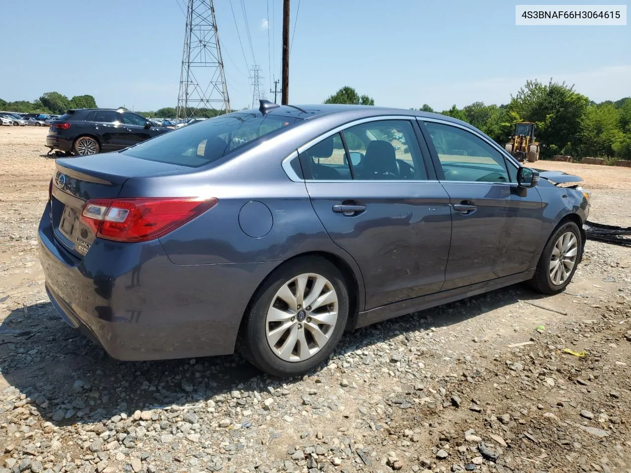 2017 Subaru Legacy 2.5I Premium VIN: 4S3BNAF66H3064615 Lot: 65621234