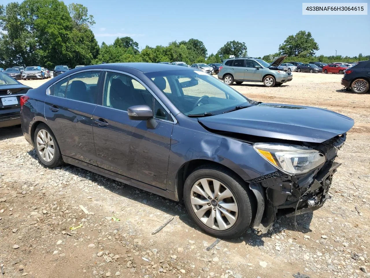 2017 Subaru Legacy 2.5I Premium VIN: 4S3BNAF66H3064615 Lot: 65621234