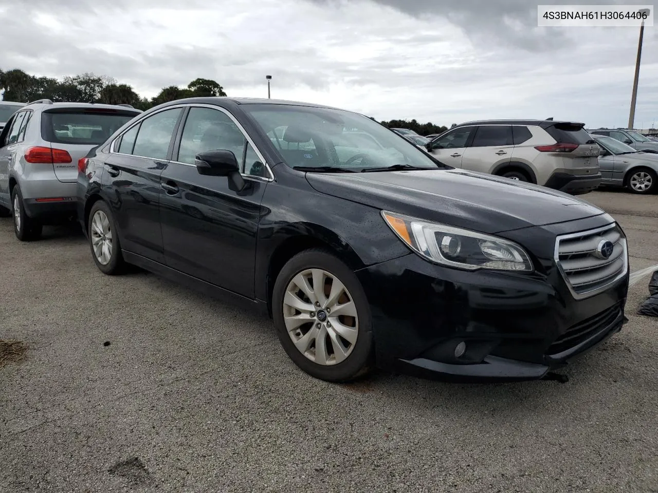 2017 Subaru Legacy 2.5I Premium VIN: 4S3BNAH61H3064406 Lot: 74219274