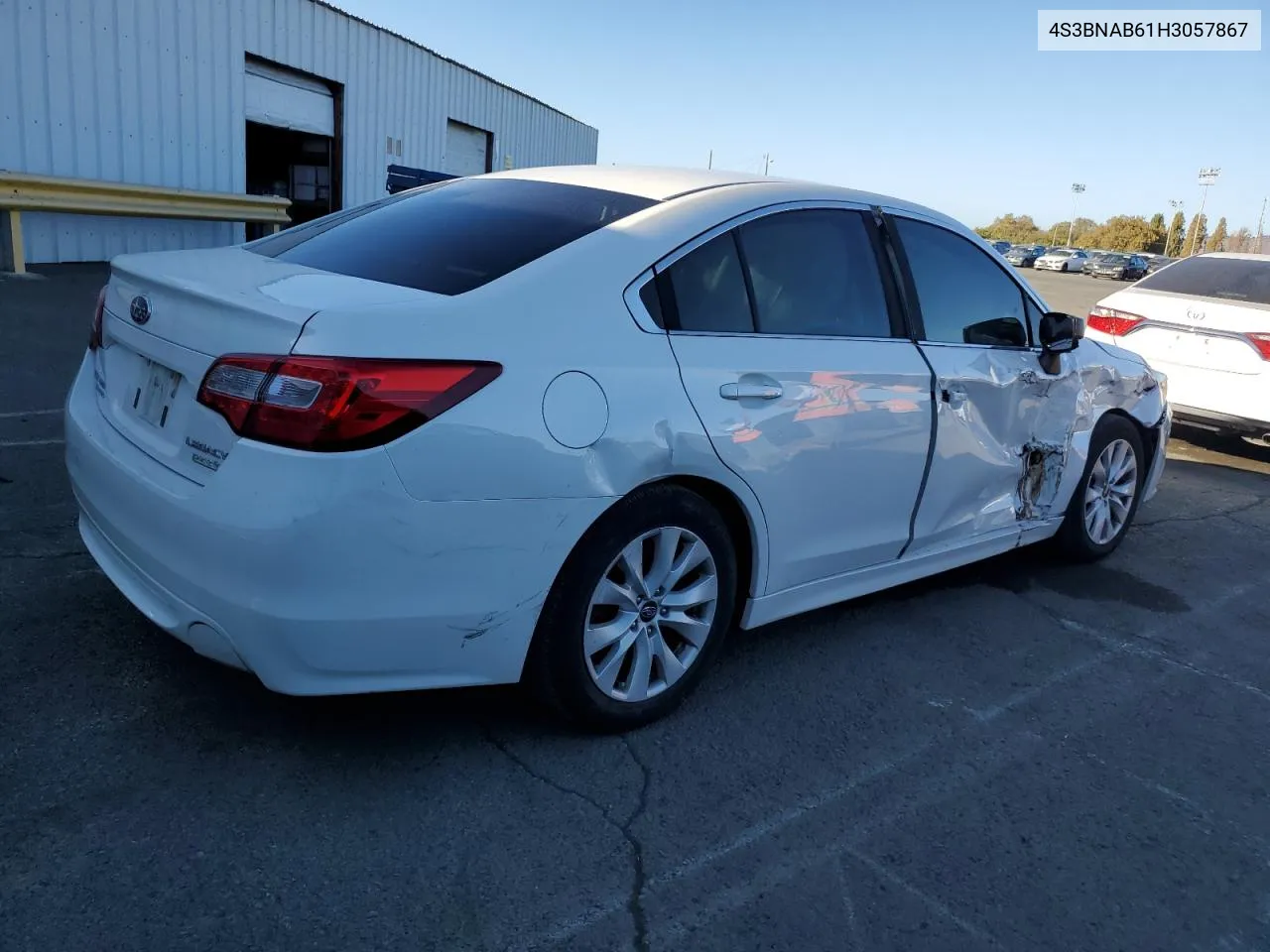 2017 Subaru Legacy 2.5I VIN: 4S3BNAB61H3057867 Lot: 75704854