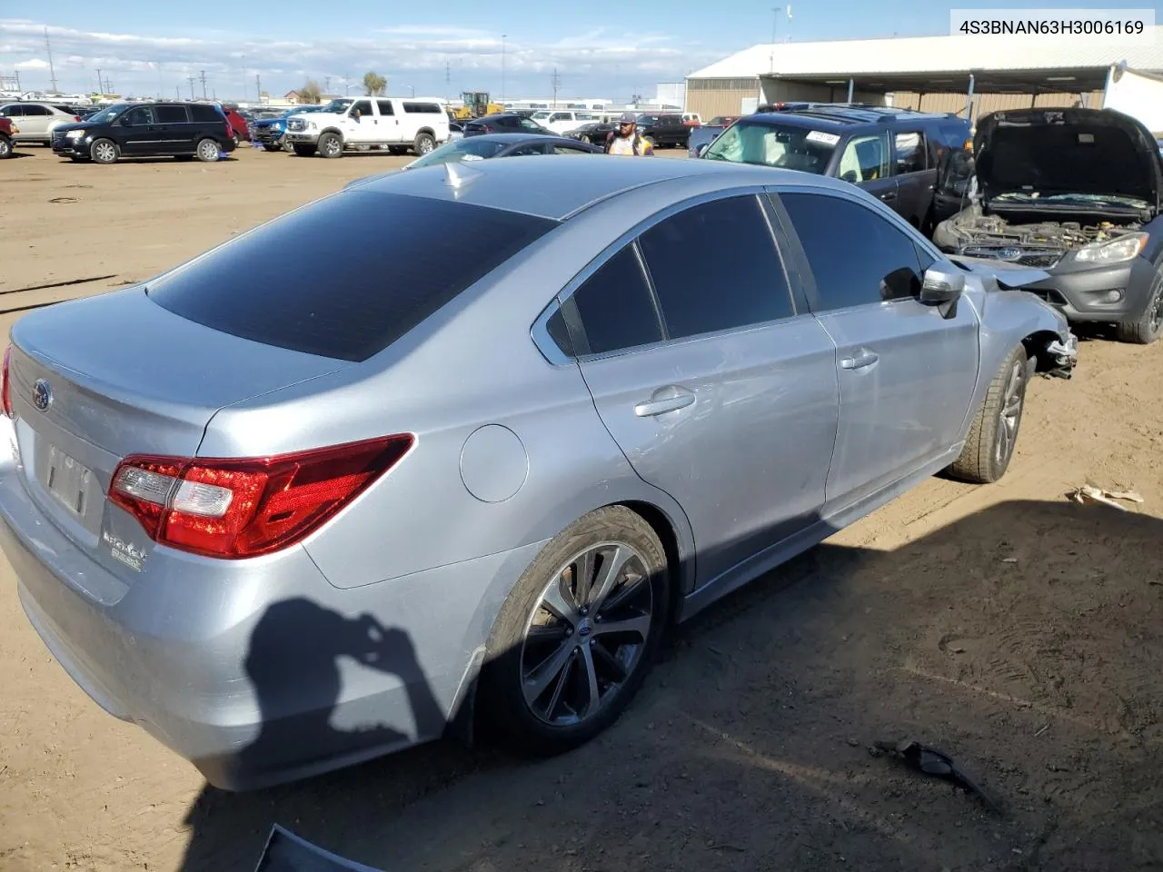 2017 Subaru Legacy 2.5I Limited VIN: 4S3BNAN63H3006169 Lot: 76405524