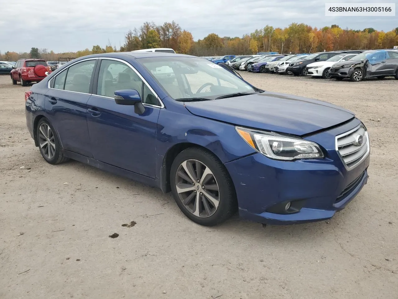 2017 Subaru Legacy 2.5I Limited VIN: 4S3BNAN63H3005166 Lot: 76423134