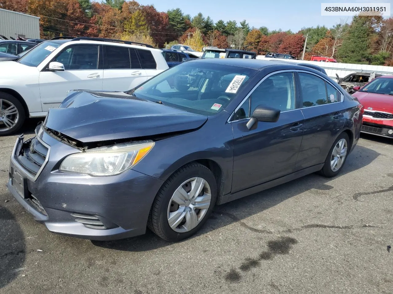 2017 Subaru Legacy 2.5I VIN: 4S3BNAA60H3011951 Lot: 77682494