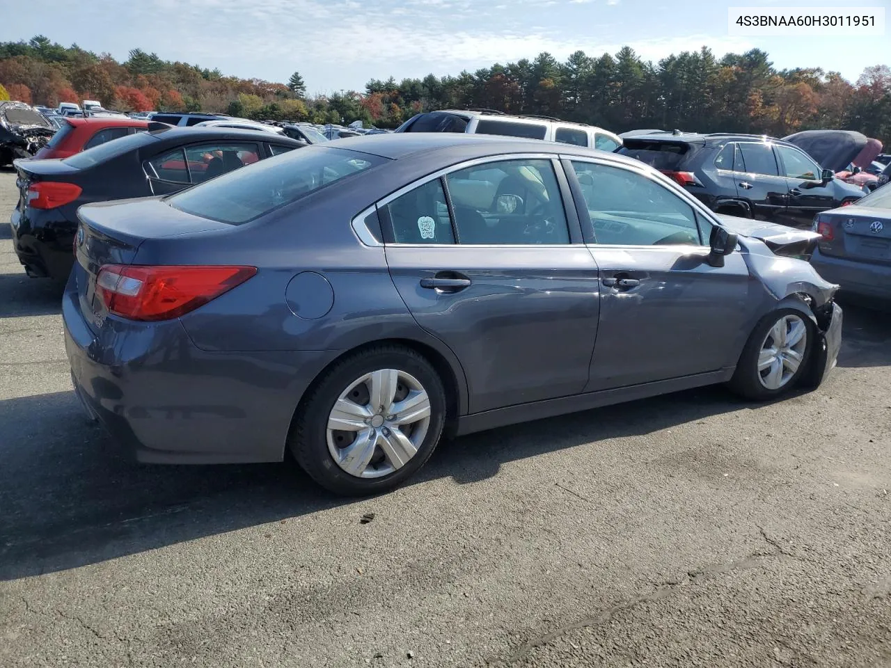 2017 Subaru Legacy 2.5I VIN: 4S3BNAA60H3011951 Lot: 77682494