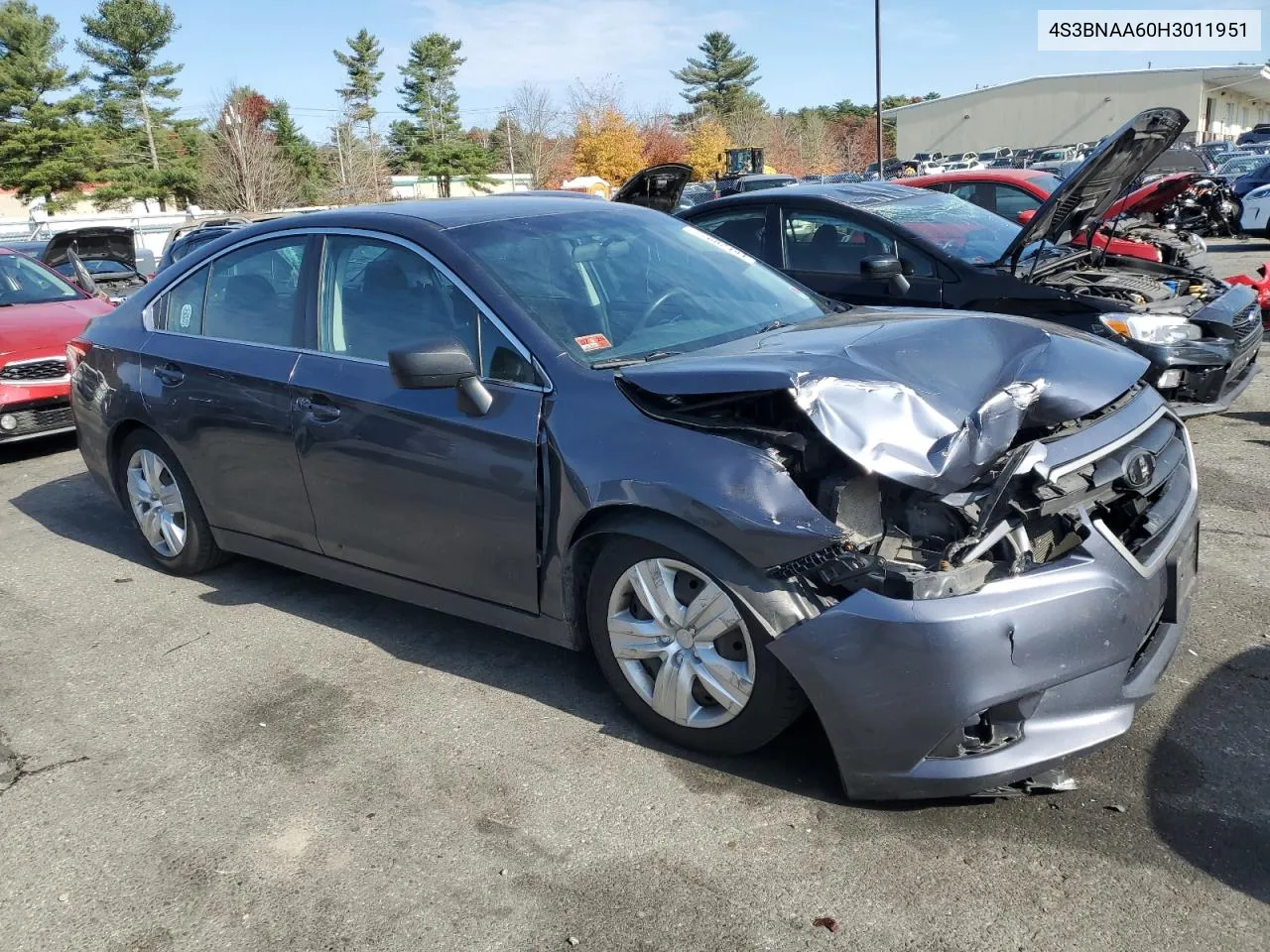 2017 Subaru Legacy 2.5I VIN: 4S3BNAA60H3011951 Lot: 77682494