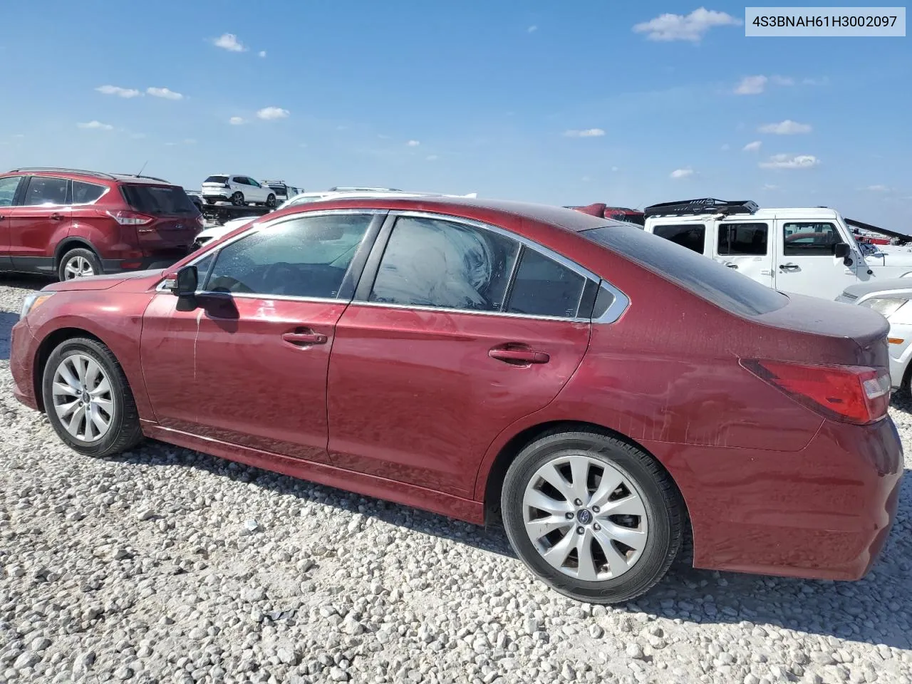 2017 Subaru Legacy 2.5I Premium VIN: 4S3BNAH61H3002097 Lot: 78254484