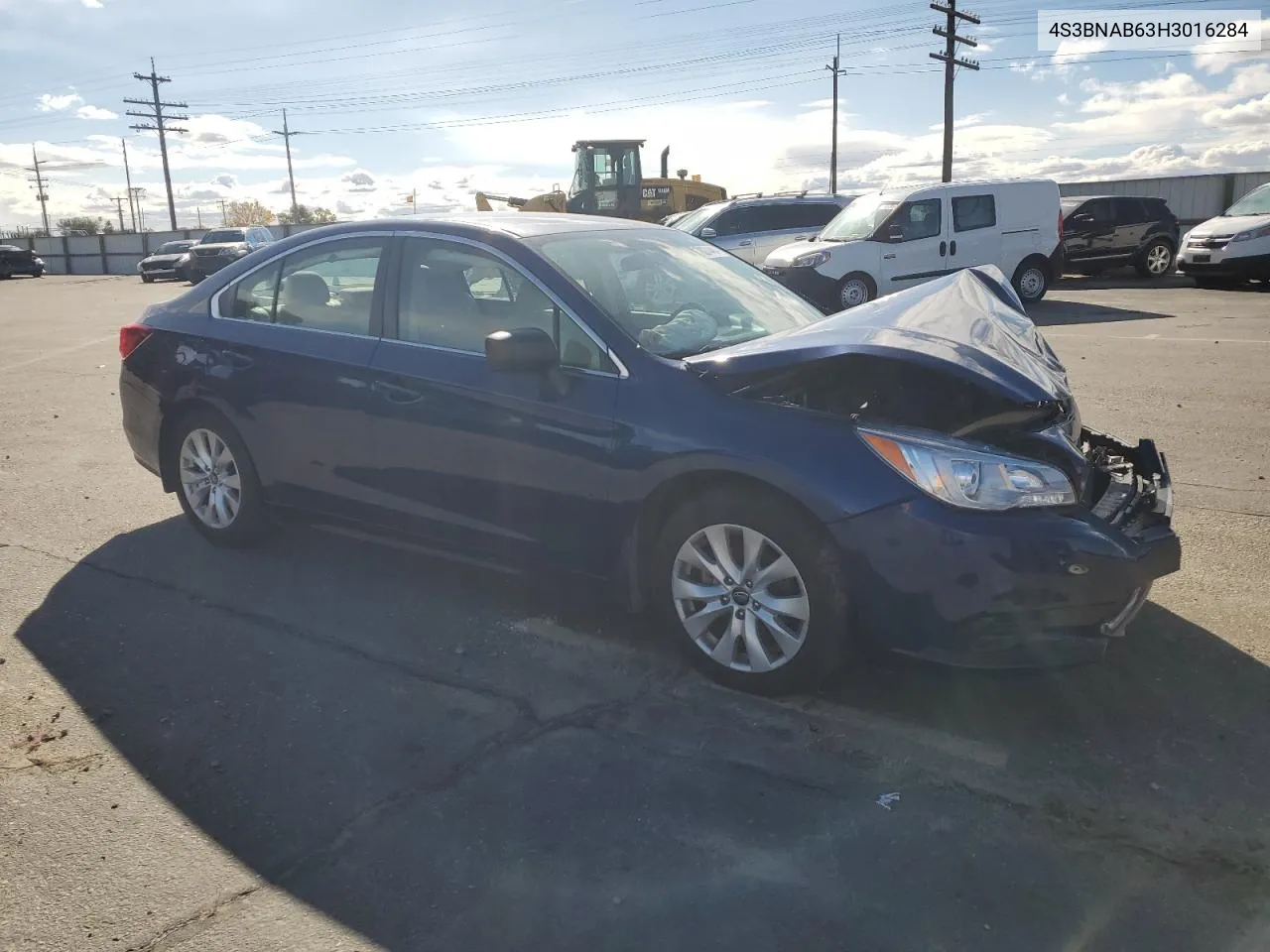 2017 Subaru Legacy 2.5I VIN: 4S3BNAB63H3016284 Lot: 78274404