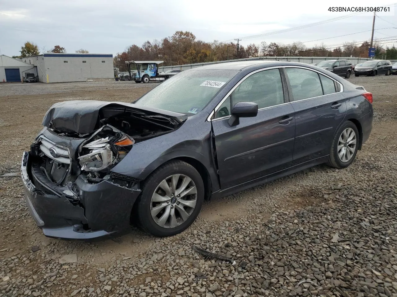 2017 Subaru Legacy 2.5I Premium VIN: 4S3BNAC68H3048761 Lot: 78542544